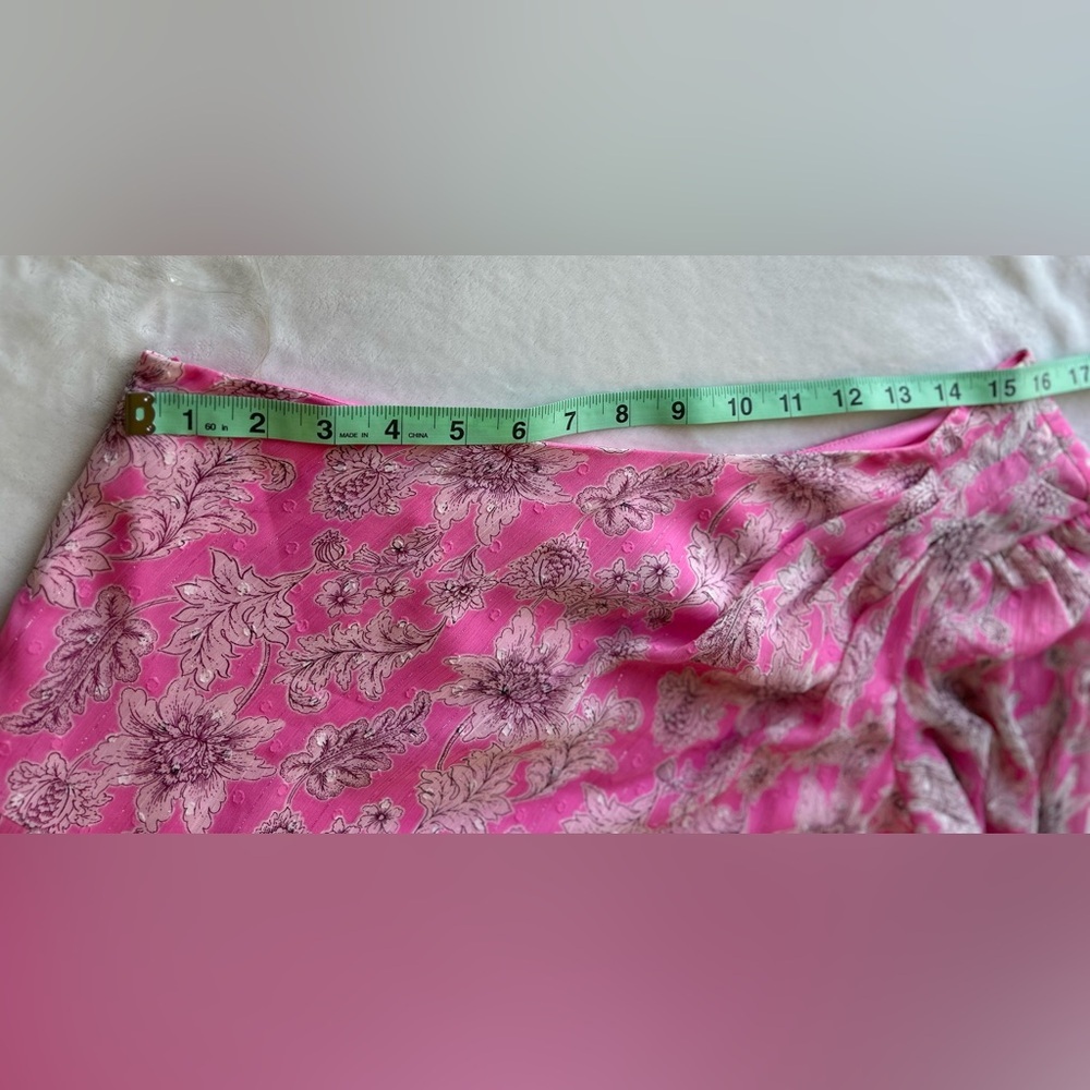 Taylor Pink One Shoulder Puff Sleeve Sundress - Picture 7 of 8